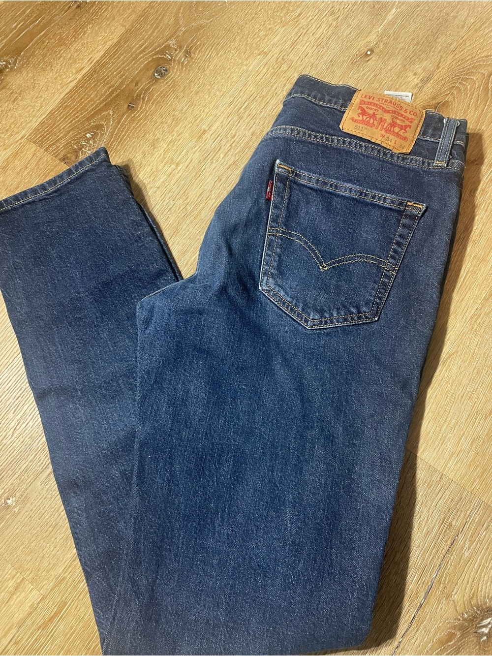 Levi's Men’s Navy Blue Straight Jeans